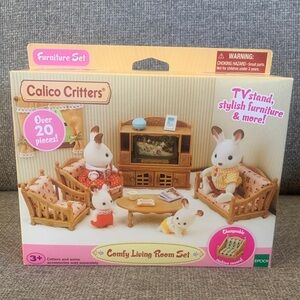 Calico Critters Comfy Living Room Furniture Set - Over 20 Pieces NEW